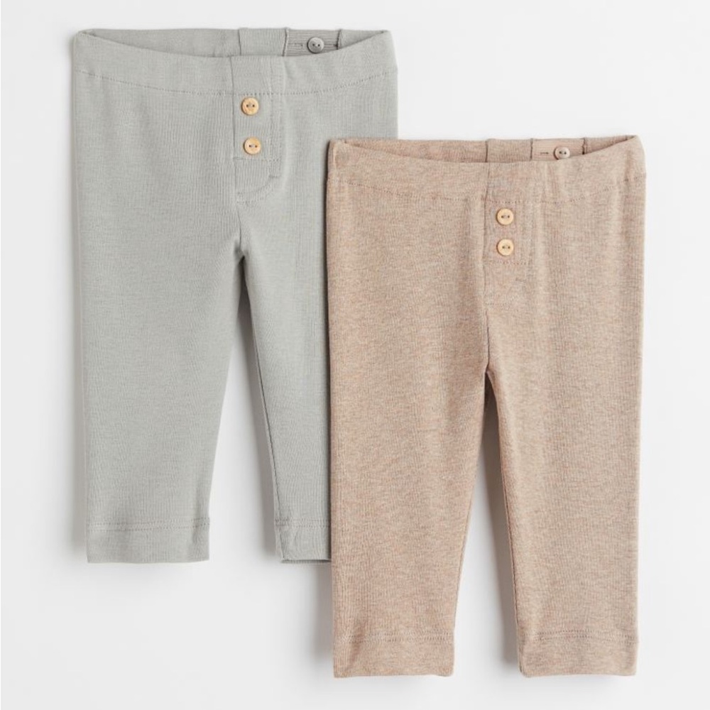 H&M 2-pack cotton Henley pants